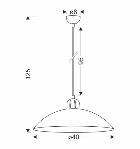 Lampa wisząca Mira 1xE27 60W patynowa z białym kloszem klasyczna do kuchni, jadalni, salonu, przedpokoju, elegancka, metalowa