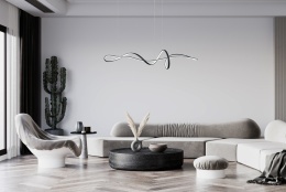 Nowoczesna lampa wisząca Mila PND-23523-BK