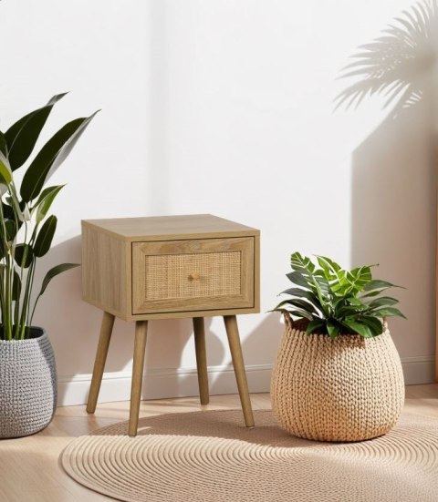 Szafka nocna styl Boho naturalna