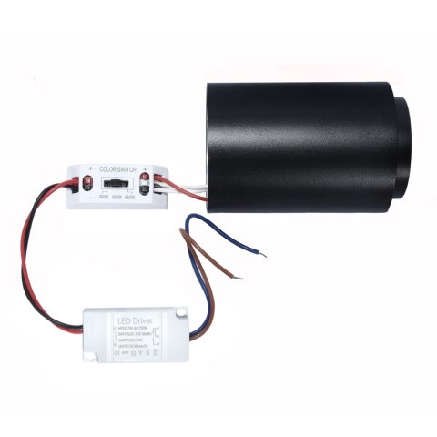 Lampa sufitowa LED PZE-930 CCT 3000-6000K 8W czarna