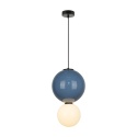 Lampa wiszaca kula białą, niebieska Pieve PND-95221-1L-BLU