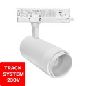 Reflektor Szynowy Zoom TRACK SYSTEM DD-04 230V 10W-30W 4000K Biały 3 fazowy 230V