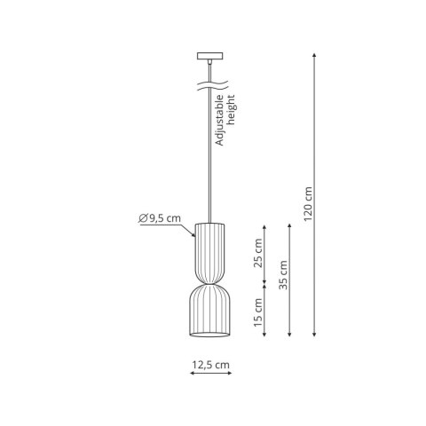 Lampa wisząca Balera czerwona