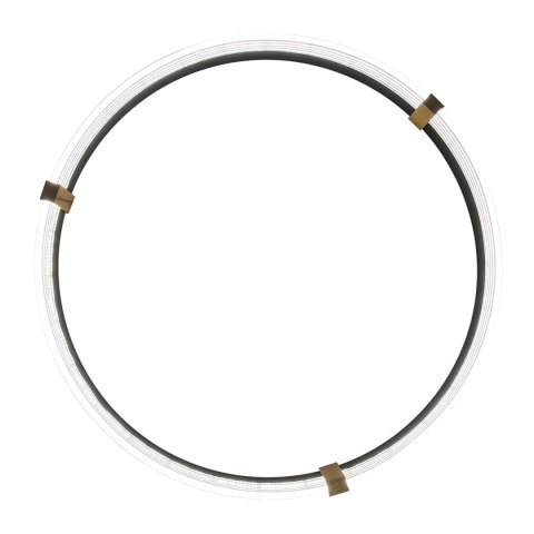 Lampa wisząca Plum Triangle 60 cm czarno-transparentna LED CCT