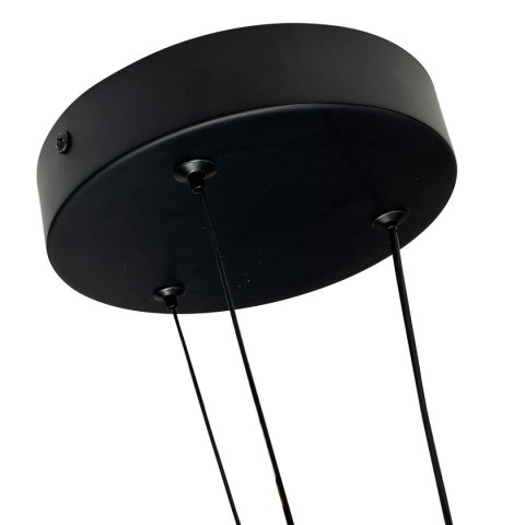 Lampa wisząca Plum Triangle 60 cm czarno-transparentna LED CCT