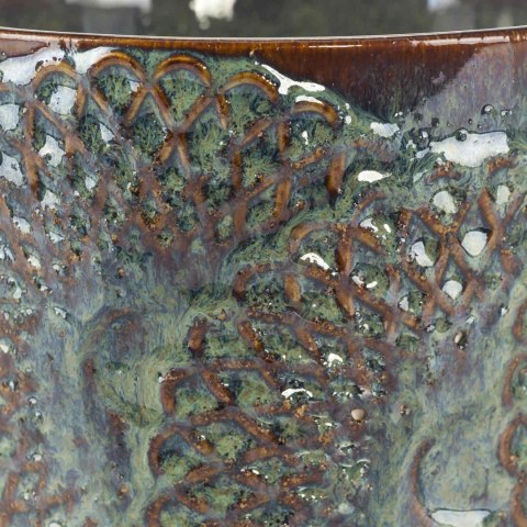 Doniczka ceramiczan szkliwiona RINDA