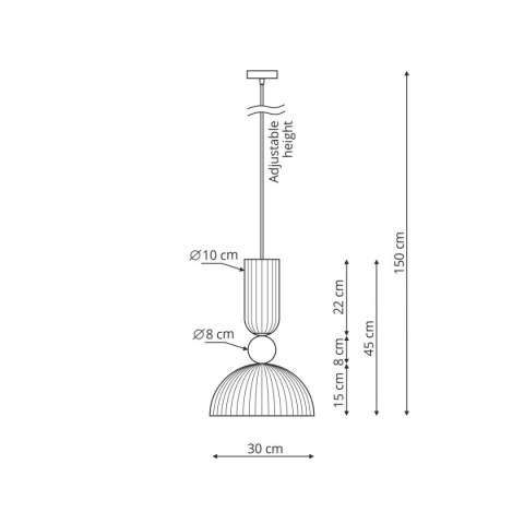 Piega 1 wisząca duża biała
