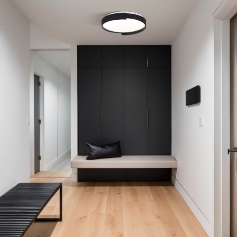 Plafon Halo 38 cm czarny LED CCT