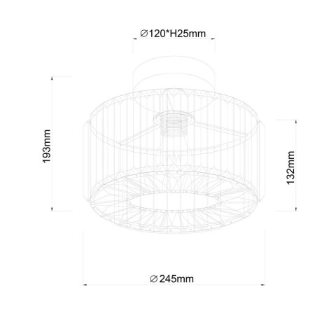Plafon Vetro chrom 1xE27