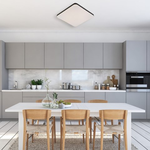 Plafon kwadratowy Babilon 33 cm czarny LED 4000K