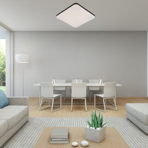 Plafon kwadratowy Babilon 33 cm czarny LED 4000K