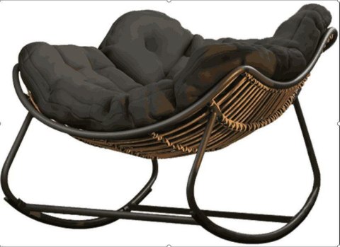 Fotel ogrodowy Tulum czarny