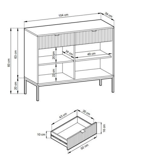 Komoda Delicious 2 czarna