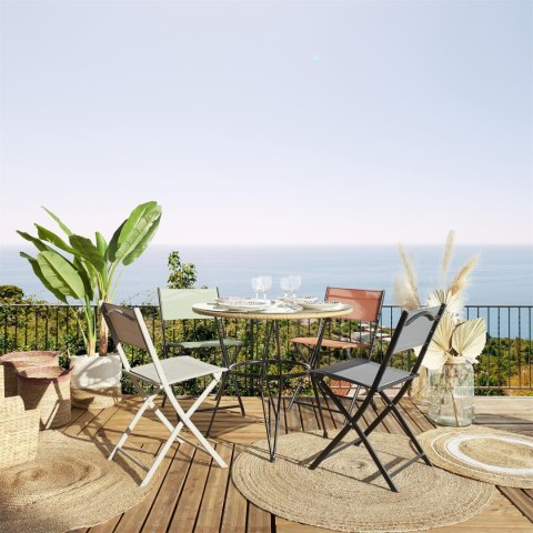 Krzesło Elba składane outdoor terrakota