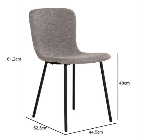 Krzesło Halden szare/ czarne