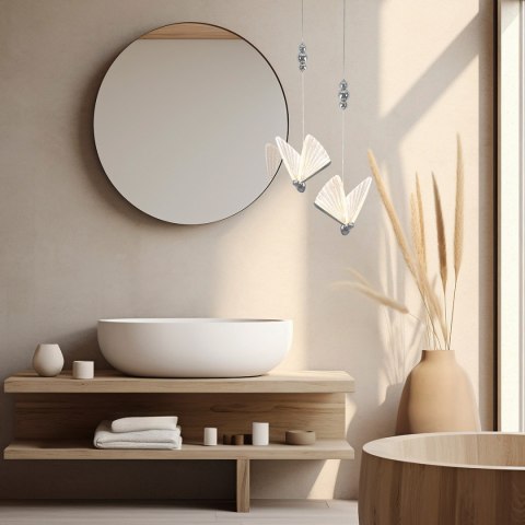Lampa wisząca Mariposa 1 srebrna LED CCT