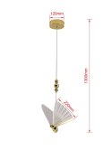 Lampa wisząca Mariposa 1 złota LED CCT