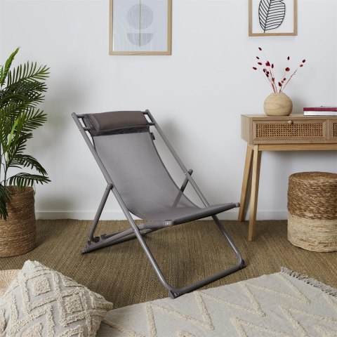 Leżak Canard składany beżowy ciemny