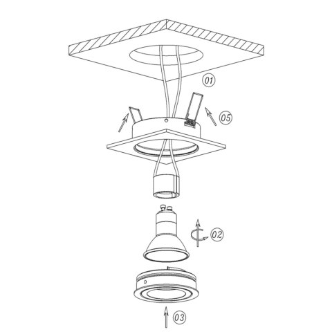 Oczko podtynkowe Lagos białe IP65 1xGU10
