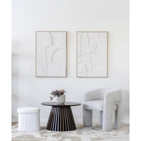 Pufa Medford biała teddy