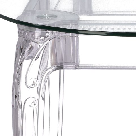 Stół Ghost 80x80cm kwadratowy transparentny