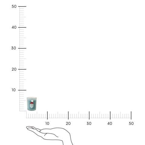 Świeczka świąteczna zielona z mikołajem