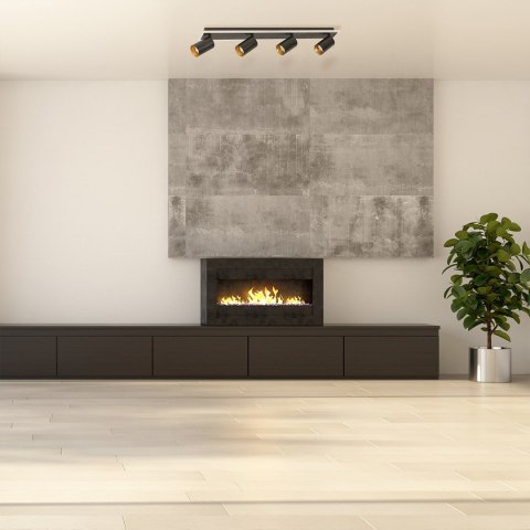 Zestaw reflektorów plafon Parma czarny 4xGU10 plus LED