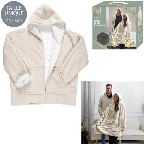 Bluza ocieplana rozpinana/ snuddie