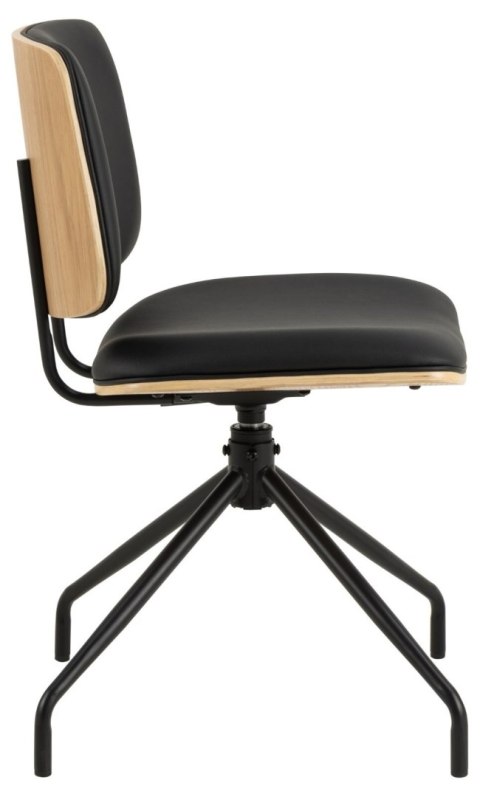 Krzesło obrotowe Owen czarny/dąb