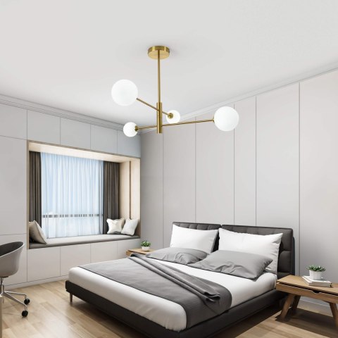 Lampa wisząca Dorado złota 4xG9