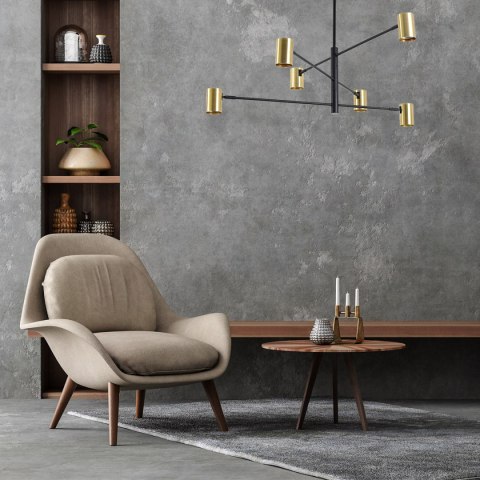 Lampa wisząca Snow 6 złota 6xGU10