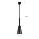 Lampa wisząca Solin 1 czarna 1xE27