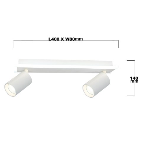 Spot Parma 2 biały 2xGU10 LED CCT