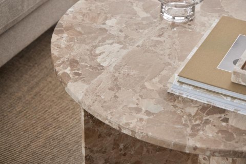 Stolik kawowy Vega okrągły beżowy