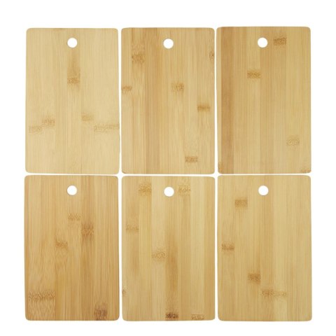 Zestaw 6 desek do krojenia bambusowych