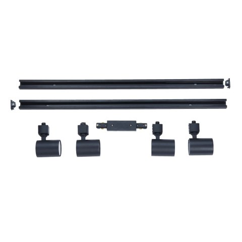 Zestaw oświetlenia szynowego Snow SET 1F czarny 4xGU10