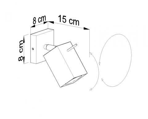 Kinkiet MERIDA 1 Szary