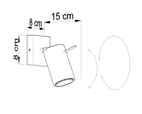 Kinkiet RING 1 Szary