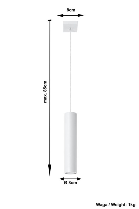 Lampa Wisząca LAGOS 1 Biały