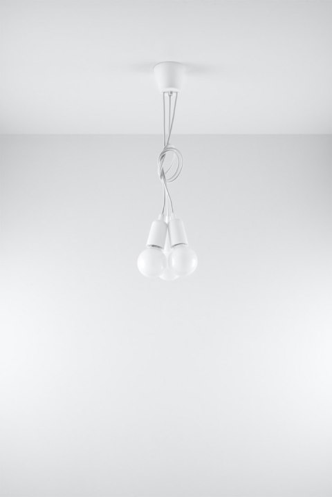Lampa wisząca DIEGO 3 biała