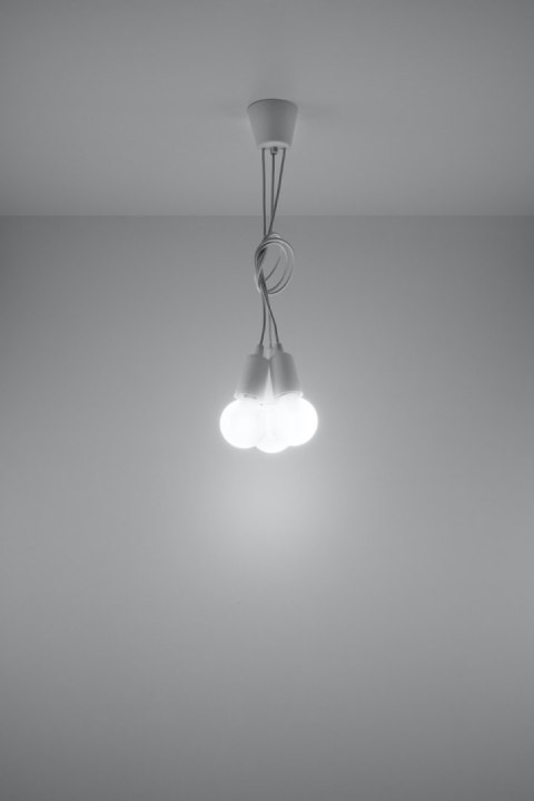 Lampa wisząca DIEGO 3 biała