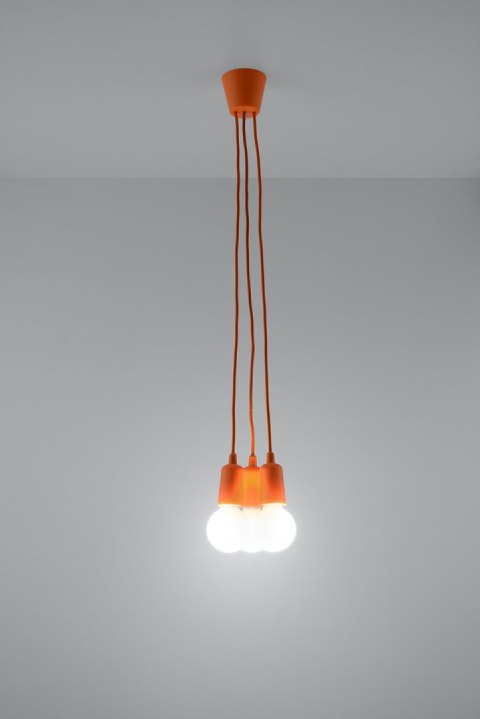 Lampa wisząca DIEGO 3 pomarańczowy