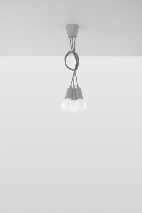 Lampa wisząca DIEGO 3 szara