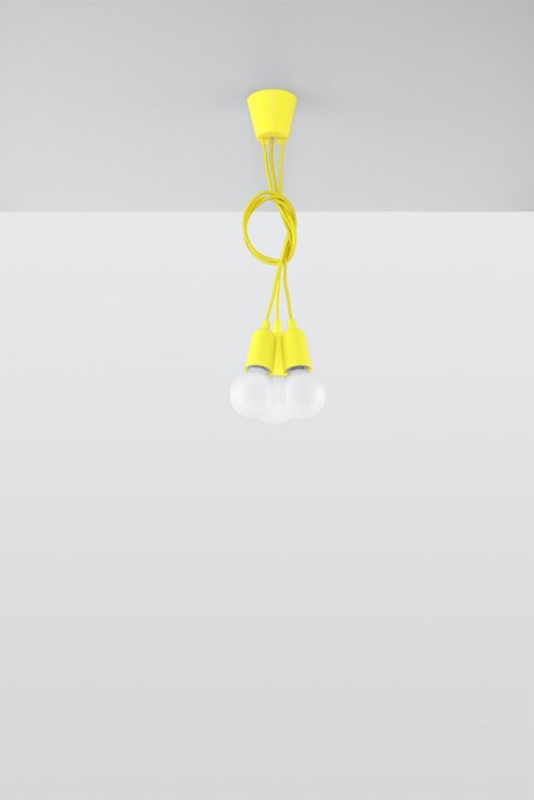 Lampa wisząca DIEGO 3 żółta