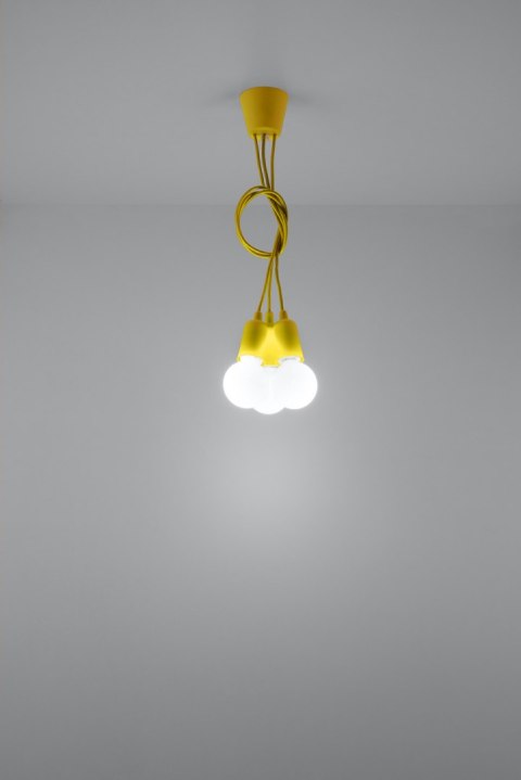 Lampa wisząca DIEGO 3 żółta