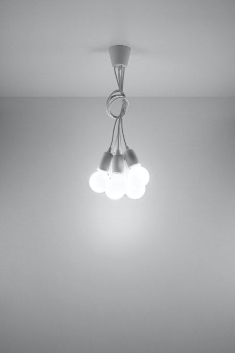 Lampa wisząca DIEGO 5 biała