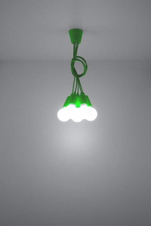 Lampa wisząca DIEGO 5 zielony