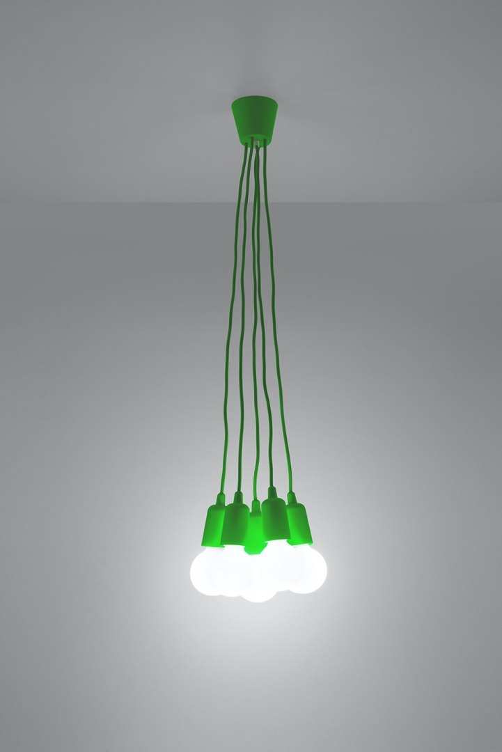 Lampa wisząca DIEGO 5 zielony