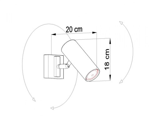 Reflektory/oświetlenie punktowe DIREZIONE 1 Biały