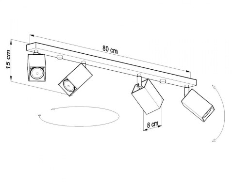 Plafon MERIDA 4L Biały